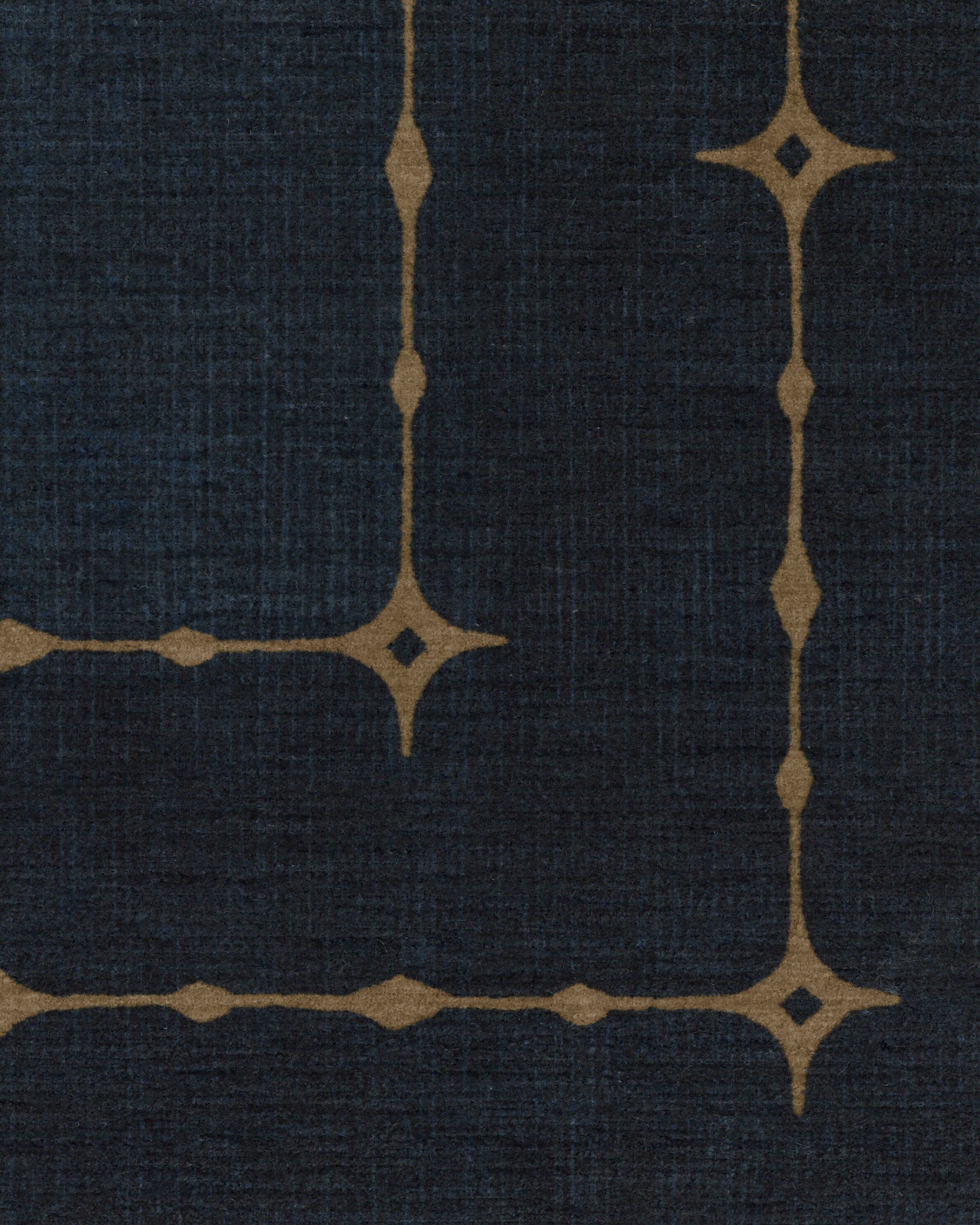 Sparkle Border Dark Navy Flatwoven Rug